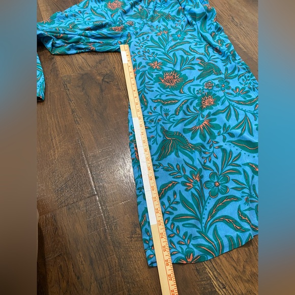 Patrons of Peace Jumpsuit With Pockets  Size M  Green Blue Lightweight Rayon - Picture 7 of 15